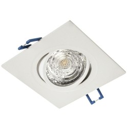 Oprawa ATENA-K-W kwadratowa biała piaskowana regulowana sufitowa wpuszczana aluminiowa
