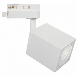 Lampa OSCAR-Track-ALU-W/W-1F biała z białym przegubem 1xgu10 LUXsystem-1F (na szynę jednofazową)