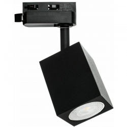 Lampa OSCAR-Track-ALU-B/B-1F czarna z czarnym przegubem 1xgu10 LUXsystem-1F (na szynę jednofazową)