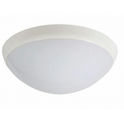 PAWBOL Oprawa Pantera biała 13W 230V z radarowym czujnikiem ruchu (360 stopni, 8m) z funkcją korytarzową 1xE27 max 25W IK10 IP54