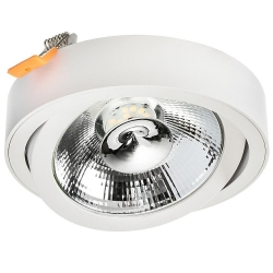 Oprawa RONDO-111 WPUST ES111 biała piaskowana aluminiowa okrągła QR111 AR111