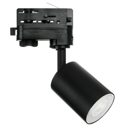 Lampa SIENA-Track-ALU-B/B-3F czarna z czarnym przegubem 1xgu10 LUXsystem-3F (na szynę trzyfazową)