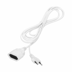 Orno Przedłużacz domowy jednogniazdowy płaski, 1x2P, 1,5m,kabel PVC H03VV-F 2x0,75mm, 230VAC