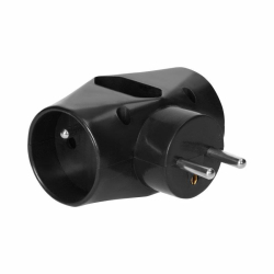 Orno Rozgałęźnik 2x2P+Z, 1x2P/II, czarny