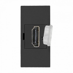 Orno NOEN HDMI, gniazdo modułowe 22, 5x45mm HDMI z zaślepką zabezpieczającą, czarne