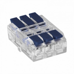 Orno Złączka instalacyjna zaciskowa 3x 3-przewodowa, dwustronna; na dowolny przewód 0,75-4mm; IEC 250V/32A; 1szt.
