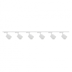 Zestaw 6x lampa OSCAR Track biała z żarówką led gu10 PHILIPS 5W ciepła biała + szynoprzewód 2 x 2m kolor biały
