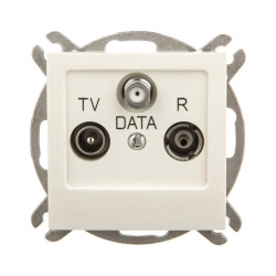 OSPEL AS Podzespół gniazda końcowego RTV DATA ecru-167282