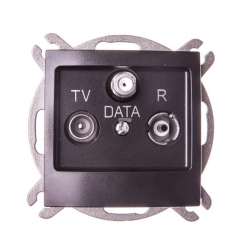 OSPEL IMPRESJA Gniazdo antenowe RTV-DATA antracyt GPA-YD/m/50