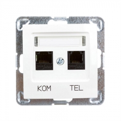 OSPEL IMPRESJA Gniazdo teleinformatyczne RJ11 + RJ-167343