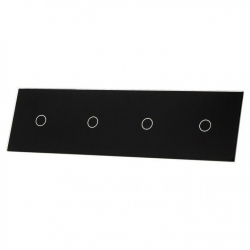 Livolo CZARNY PANEL SZKLANY 1+1+1+1 701111-62