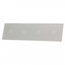Livolo SREBRNY PANEL SZKLANY 1+1+1+1 701111-64