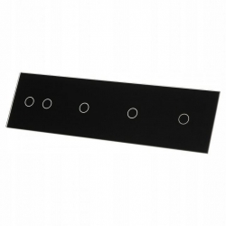 Livolo CZARNY PANEL SZKLANY 1+1+1+2 701112-62