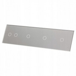 Livolo SREBRNY PANEL SZKLANY 1+1+1+2 701112-64