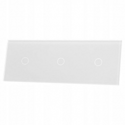 Livolo BIAŁY PANEL SZKLANY 1+1+1 70111-61