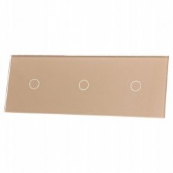 Livolo SZAMPAŃSKI METALIZOWANY PANEL SZKLANY 1+1+1 70111-63