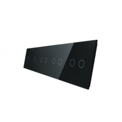 Livolo CZARNY METALIZOWANY PANEL SZKLANY 1+1+2+2+2 7011222-62