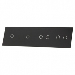 Livolo CZARNY PANEL SZKLANY 1+1+2+2 701122-62