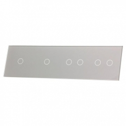 Livolo SREBRNY PANEL SZKLANY 1+1+2+2 701122-64