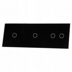 Livolo CZARNY PANEL SZKLANY 1+1+2 70112-62