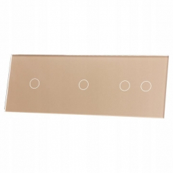 Livolo SZAMPAŃSKI METALIZOWANY PANEL SZKLANY 1+1+2 70112-63