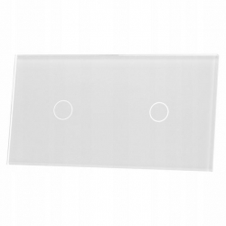 Livolo BIAŁY PANEL SZKLANY 1+1 7011-61