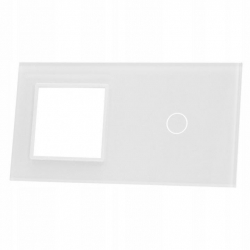 Livolo BIAŁY PANEL SZKLANY 1 + MIEJSCE NA GNIAZDO 701G-61