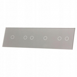 Livolo SREBRNY PANEL SZKLANY 1+2+1+2 701212-64