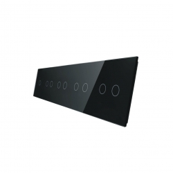 Livolo CZARNY  METALIZOWANY PANEL SZKLANY 1+2+2+2+2 7012222-62