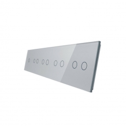 Livolo SREBRNY METALIZOWANY PANEL SZKLANY 1+2+2+2+2 7012222-64