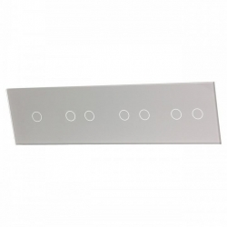 Livolo SREBRNY PANEL SZKLANY 1+2+2+2 701222-64