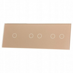 Livolo SZAMPAŃSKI METALIZOWANY PANEL SZKLANY 1+2+2 70122-63