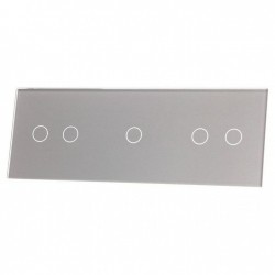 Livolo SREBRNY METALIZOWANY PANEL SZKLANY 2+1+2 70212-64