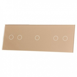Livolo SZAMPAŃSKI METALIZOWANY PANEL SZKLANY 2+1+2 70212-63