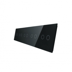 Livolo CZARNY PANEL SZKLANY 2+2+2+2+2 7022222-62