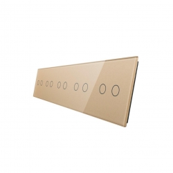 Livolo SZAMPAŃSKI METALIZOWANY PANEL SZKLANY 2+2+2+2+2 7022222-63