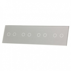 Livolo SREBRNY METALIZOWANY PANEL SZKLANY 2+2+2+2 702222-64