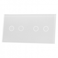 Livolo BIAŁY PANEL SZKLANY 2+2 7022-61