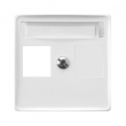 OSPEL ARIA ECRU Pokrywa gniazda pojedynczego prosta typu Keystone PGPK-1U/00
