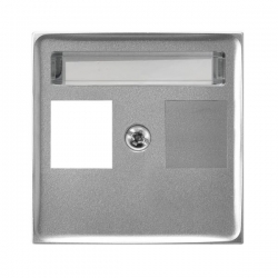 OSPEL ARIA SREBRO Pokrywa gniazda pojedynczego prosta typu Keystone PGPK-1U/18