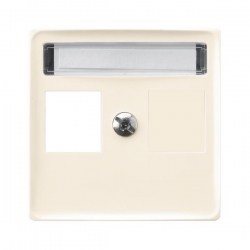 OSPEL ARIA ECRU Pokrywa gniazda pojedynczego prosta typu Keystone PGPK-1U/27