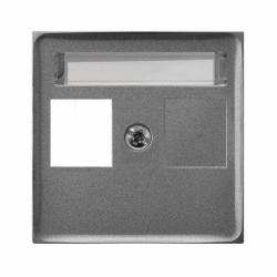 OSPEL ARIA SZARY MAT Pokrywa gniazda pojedynczego prosta typu Keystone PGPK-1U/70