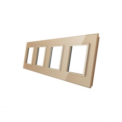 Livolo POCZWÓRNA SZAMPAŃSKA METALIZOWANA RAMKA SZKLANA 293 x 80mm GPF-4-63
