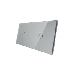 Livolo SREBRNY METALIZOWANY PANEL SZKLANY 1+1 7011-64