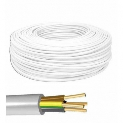 DAMIR kabel przewód YDY 4x1,5mm2 100m przewód biały 450/750V
