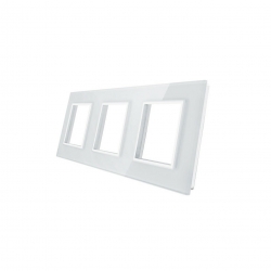 Livolo POTRÓJNA BIAŁA RAMKA SZKLANA 222 x 80mm GPF-3-61