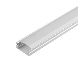 Profil srebrny 2m MiniLUX12 + klosz M12 nawierzchniowy do taśmy led rgbw o szerokości 12mm