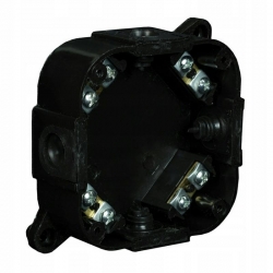 ELEKTRO-PLAST Puszka n/t hermetyczna z zaciskami 1-4mm2 88x88x40mm IP44 czarna 4x4mm2 VP 074-55 61.176