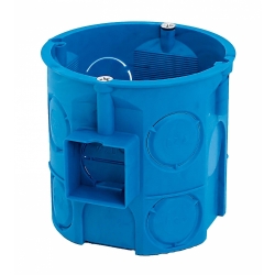 SIMET Puszka podtynkowa 60mm głęboka z wkrętami niebieska S60Dw 34069203 do ściany murowanej