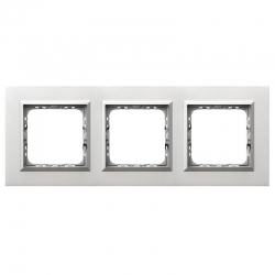 OSPEL SONATA Ramka potrójna aluminium i ramka srebrna 4mm R-3RAC/35/38